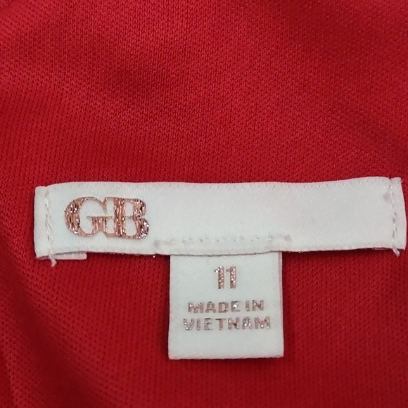 GB Women's Red Social Cowl Halter Neck Satin Mini Dress Size 11 NWT - Picture 8 of 9